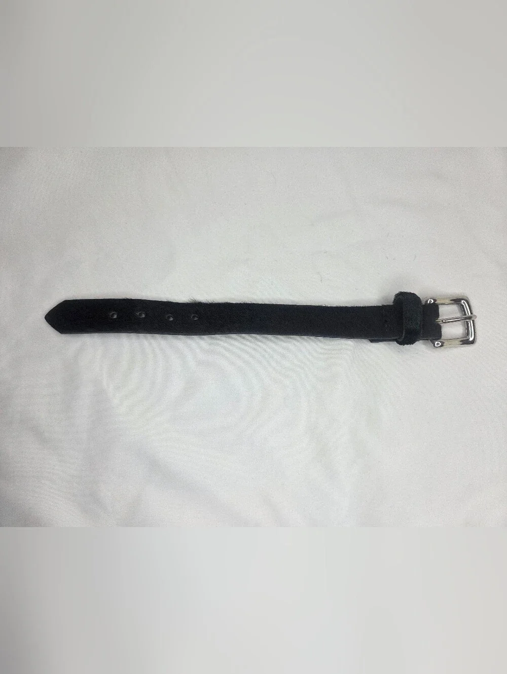 AL&C Black Calf Hair Leather Buckle Bracelet - Picture 5 of 7